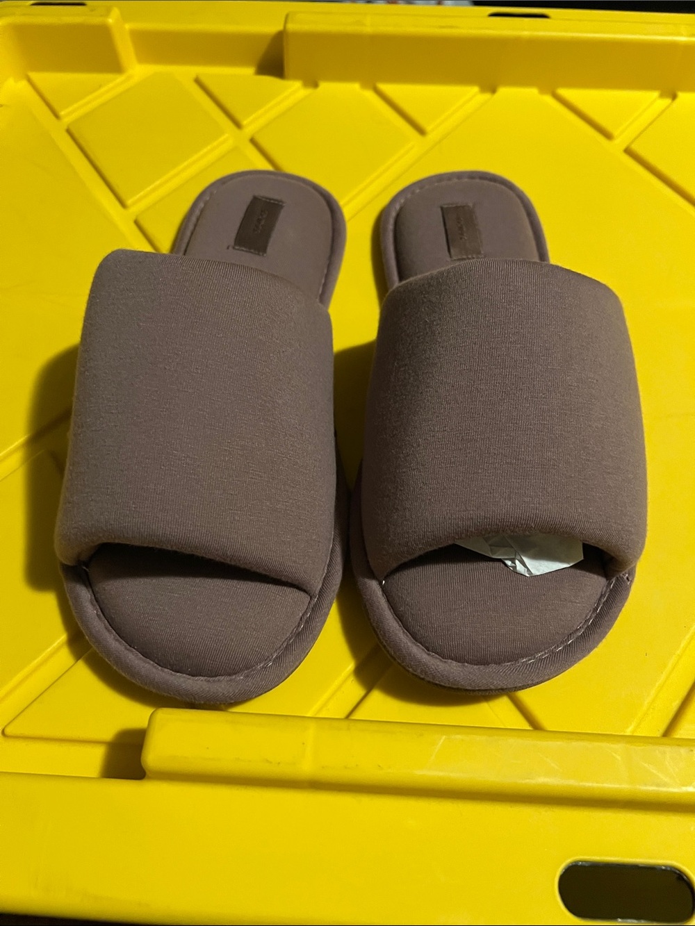SKIMS Mens Cotton Slipper- Umber with Matching Bag L